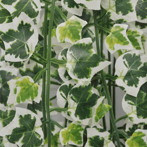 Artificial Ivy Green-White 90 cm 2 Pieces