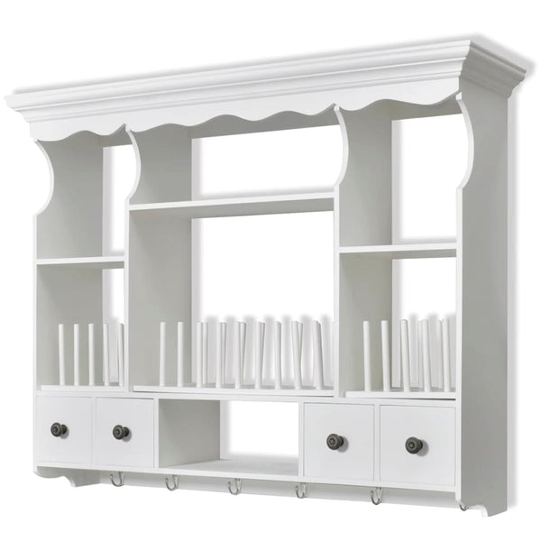 vidaXL Wall-Mounted Kitchen Cabinet Wood White