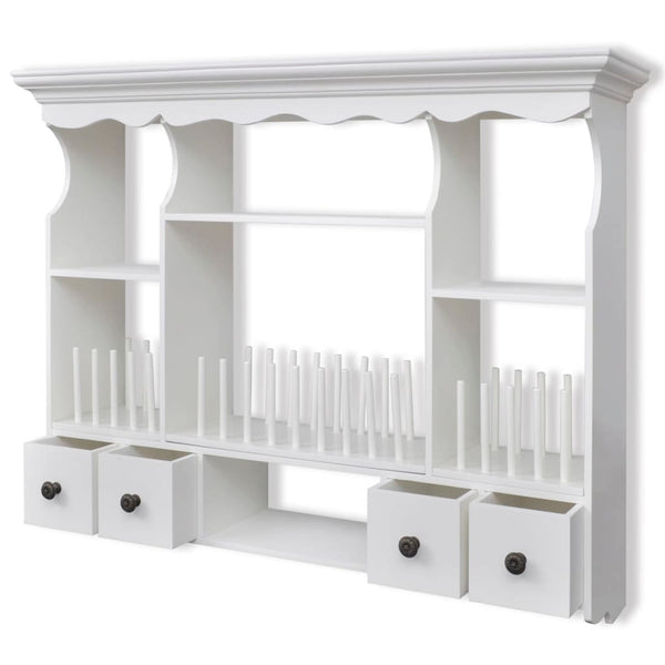 vidaXL Wall-Mounted Kitchen Cabinet Wood White