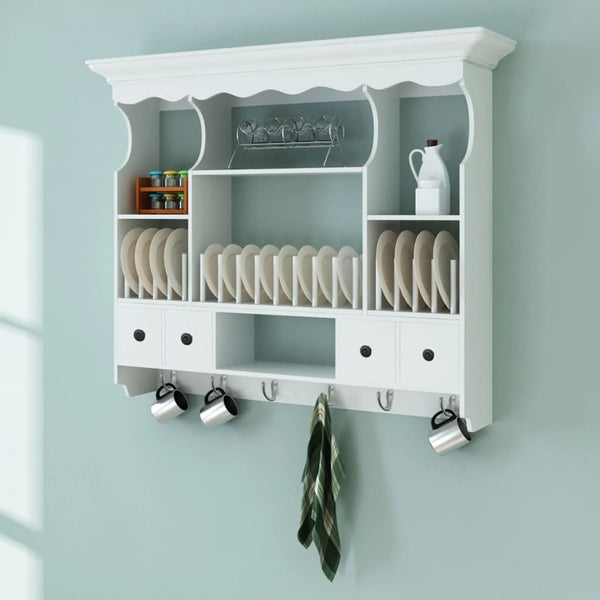 vidaXL Wall-Mounted Kitchen Cabinet Wood White