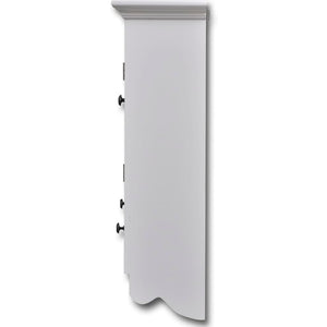 vidaXL Wall-Mounted Kitchen Cabinet with Glass Door Wood White