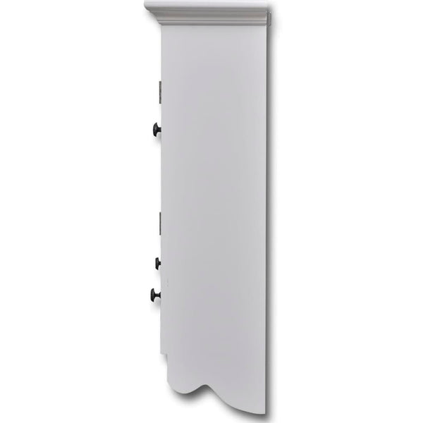 vidaXL Wall-Mounted Kitchen Cabinet with Glass Door Wood White
