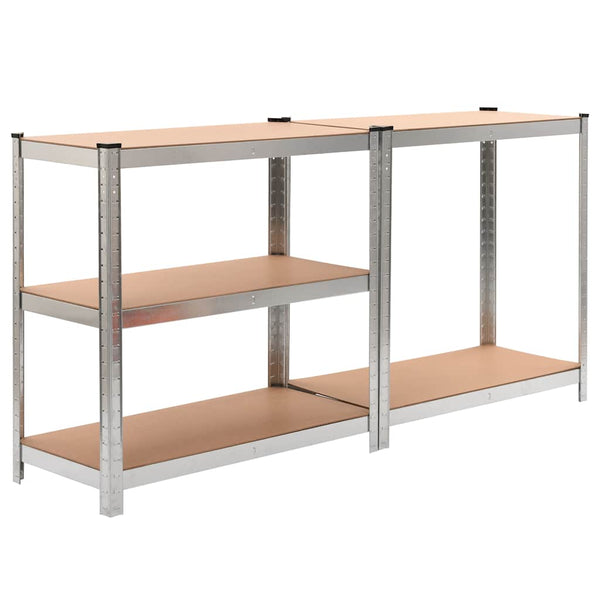 vidaXL Storage Racks 2 pcs. Silver