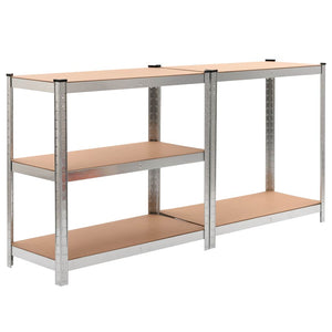 vidaXL Storage Racks 2 pcs. Silver