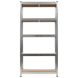 vidaXL Storage Racks 2 pcs. Silver