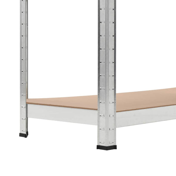 vidaXL Storage Racks 2 pcs. Silver