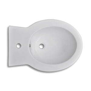 vidaXL Toilet and Bidet Set White Ceramic