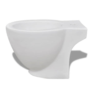 vidaXL Toilet and Bidet Set White Ceramic