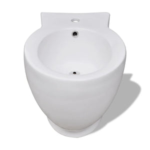 vidaXL Toilet and Bidet Set White Ceramic