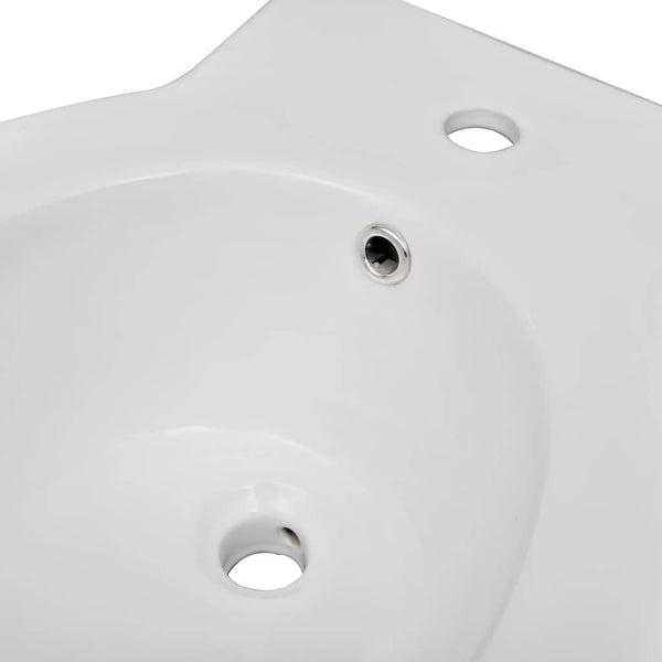 vidaXL Toilet and Bidet Set White Ceramic
