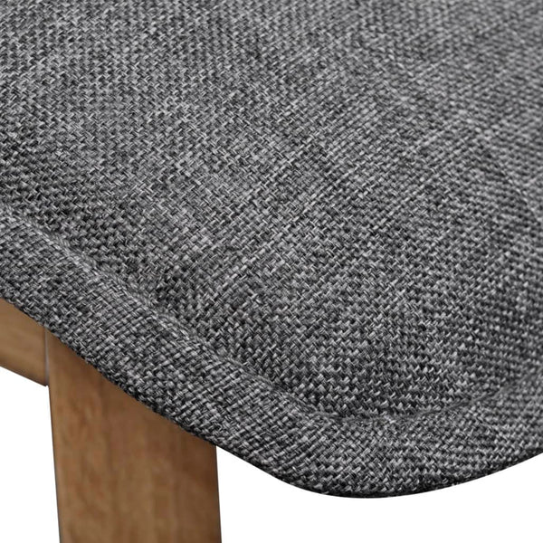 vidaXL Dining Chairs 6 pcs Light Grey Fabric and Solid Oak Wood