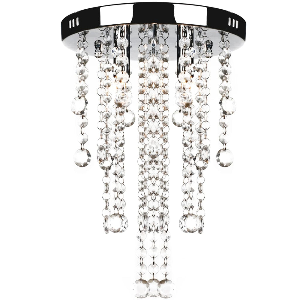 Pendant lamp elegant ceiling lamp with transparent crystal beads