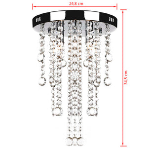 Pendant lamp elegant ceiling lamp with transparent crystal beads
