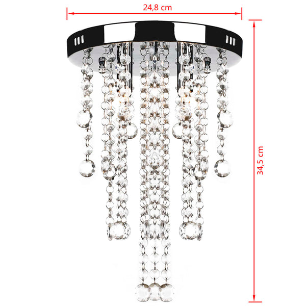 Pendant lamp elegant ceiling lamp with transparent crystal beads