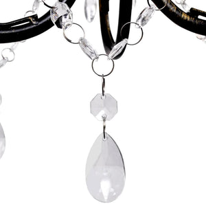 Art Nouveau ceiling lamp with crystal beads 3 x E14