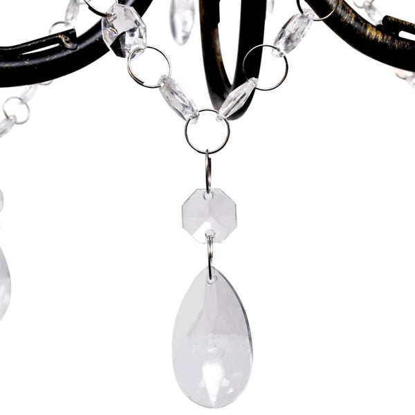 Art Nouveau ceiling lamp with crystal beads 3 x E14