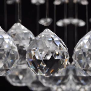 White Ceiling Lamp with Sparkling Glass Beads 8 x G9 29 cm