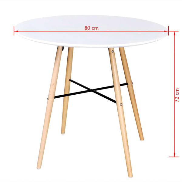 vidaXL Dining Table MDF Round White