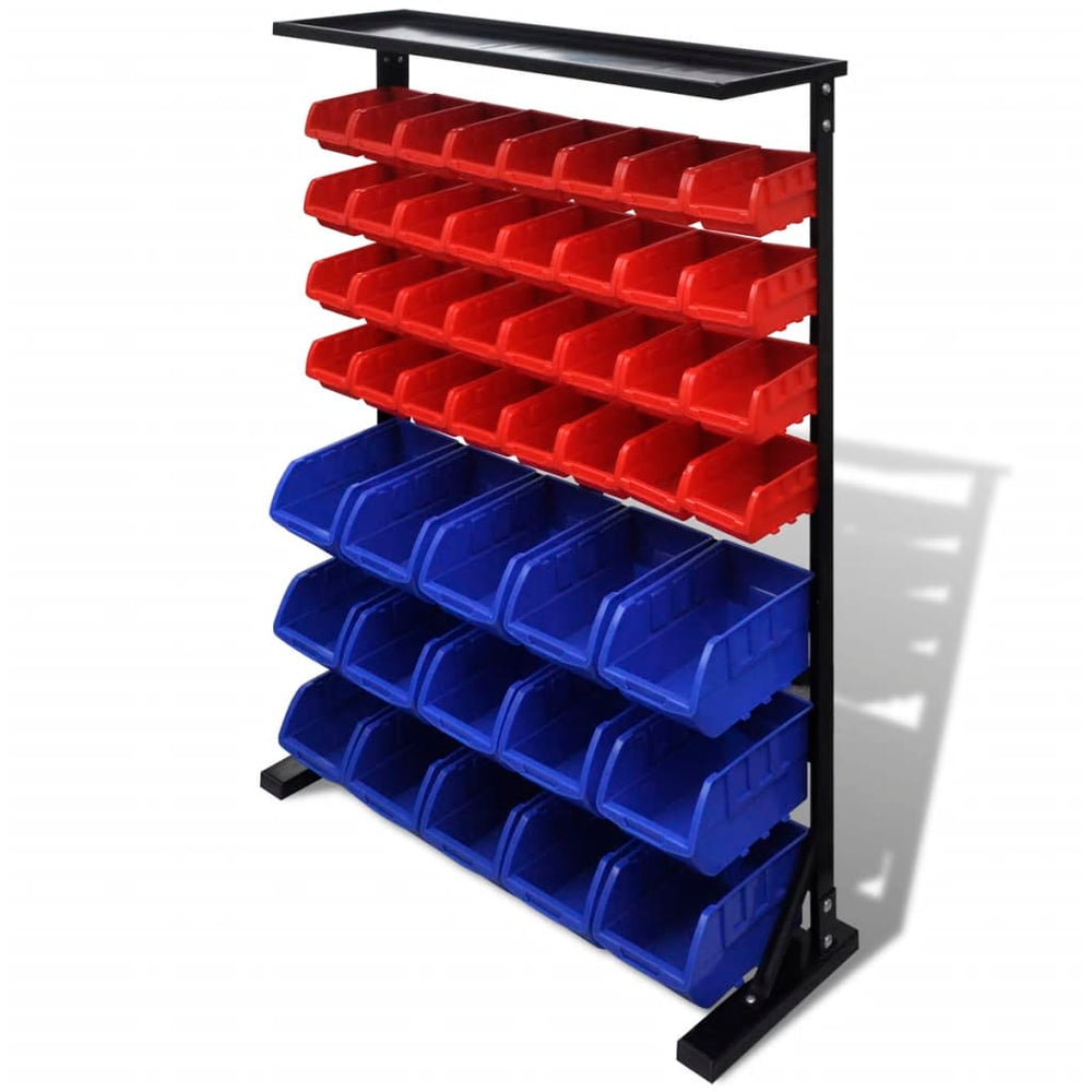 Workshop Bins with Stand Blue & Red