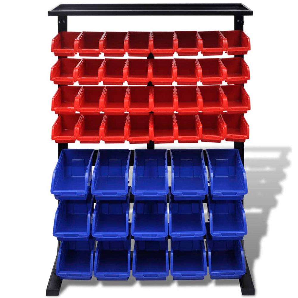 Workshop Bins with Stand Blue & Red