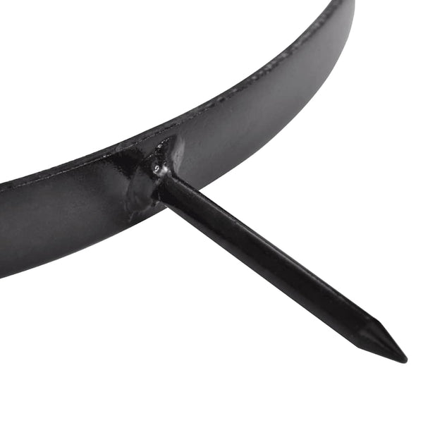 Lawn Roller with 5 Spikes 30 cm Black