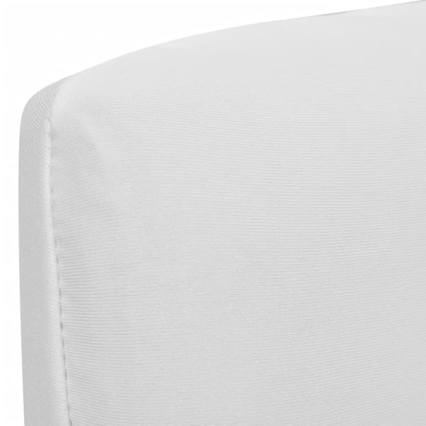6 pcs White Chair Covers Straight Stretch