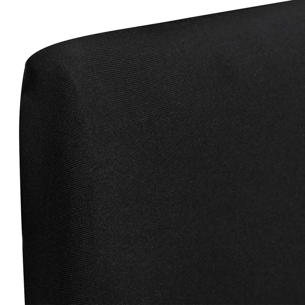 6 pcs. Black Chair Covers Straight Stretch