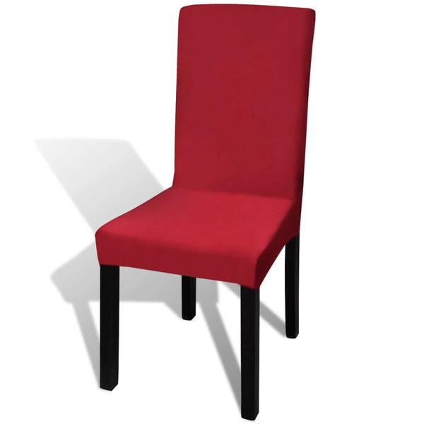 6 Pcs. Bordeaux Chair Covers Straight Stretchable