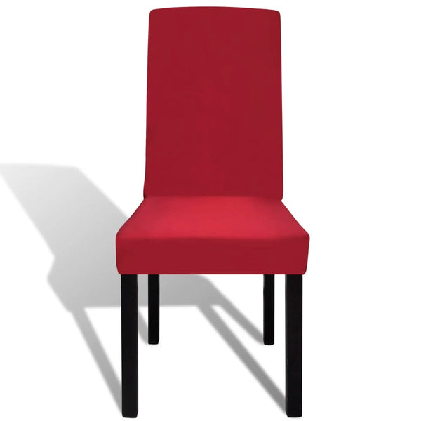 6 Pcs. Bordeaux Chair Covers Straight Stretchable
