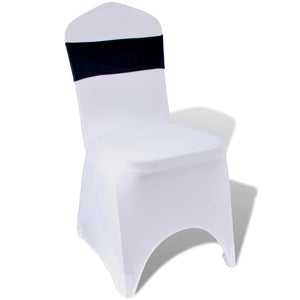 25 x Chair Sashes Stretch Bows + Diamond Buckle Black