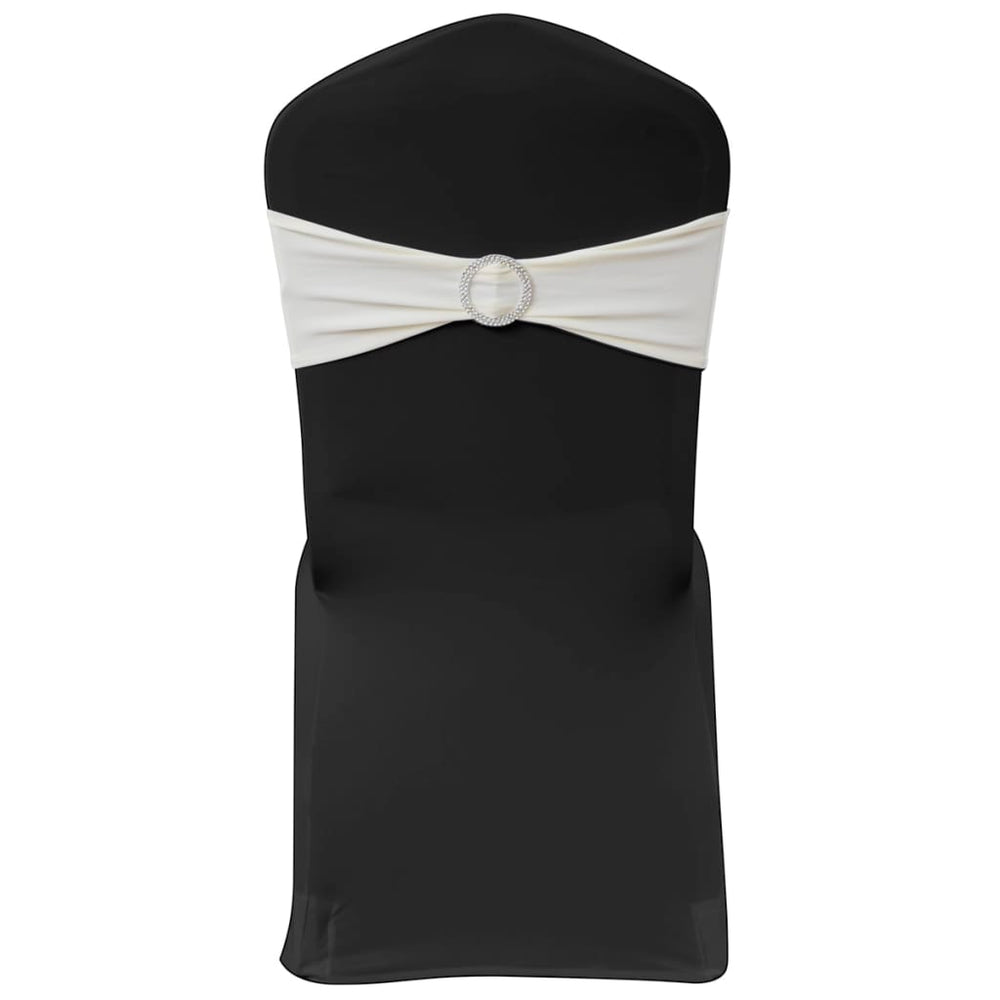25 x Stretch Chair Sashes + Diamond Buckle Cream