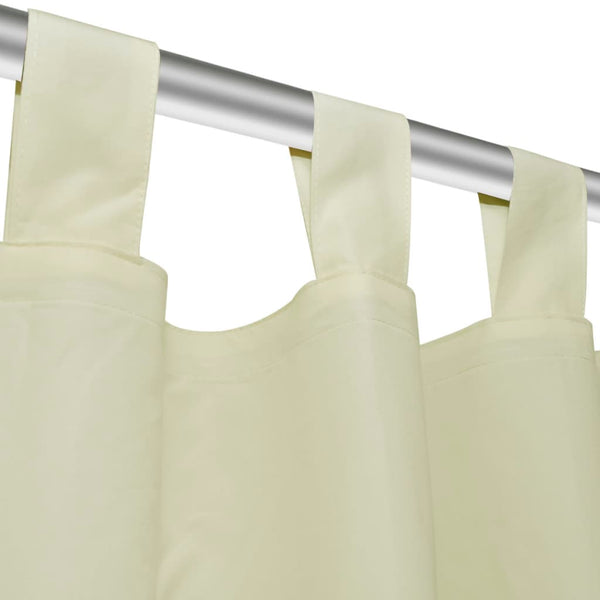 Satin Curtains, 2-Piece, 140 x 225 cm, Cream