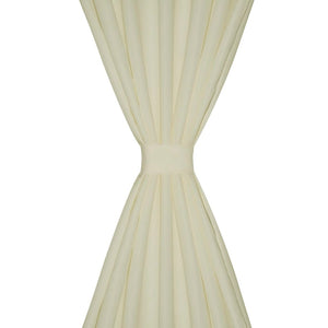 Satin Curtains, 2-piece, 140 x 245 cm, Cream