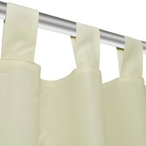 Satin Curtains, 2-piece, 140 x 245 cm, Cream