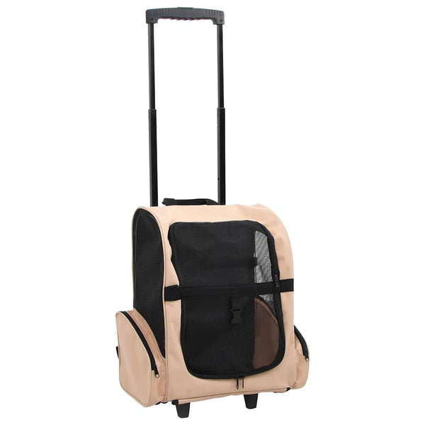vidaXL 3-in-1 Foldable Pet Stroller Beige