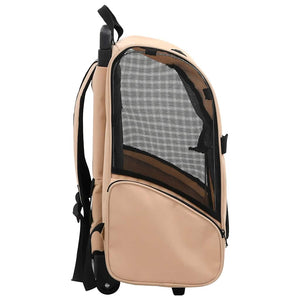 vidaXL 3-in-1 Foldable Pet Stroller Beige