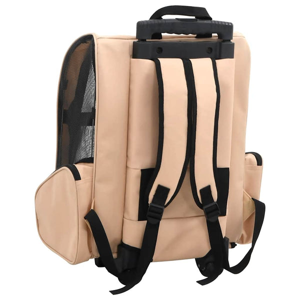 vidaXL 3-in-1 Foldable Pet Stroller Beige