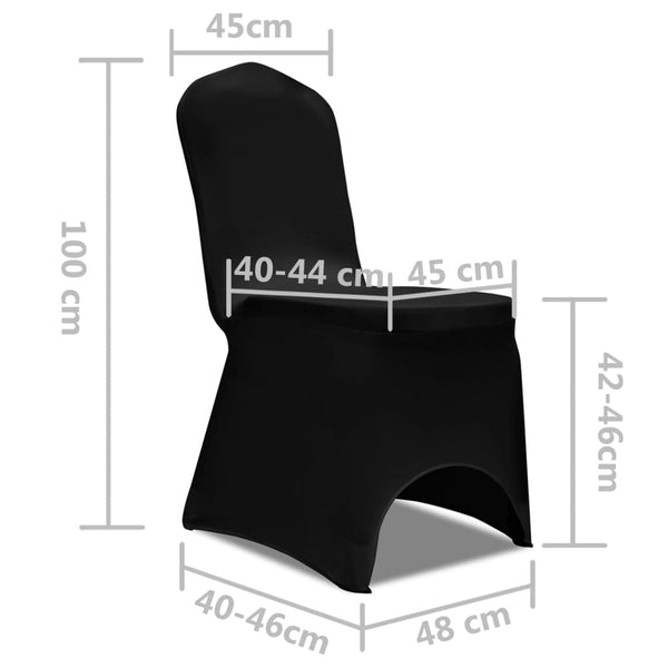 50 x Chair Cover Stretch Cover Black