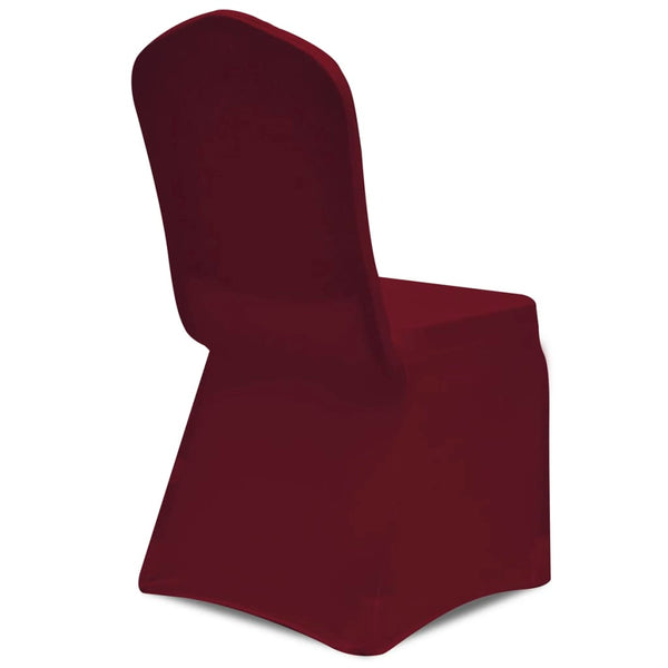 50 x Chair Cover Stretch Cover Bordeaux