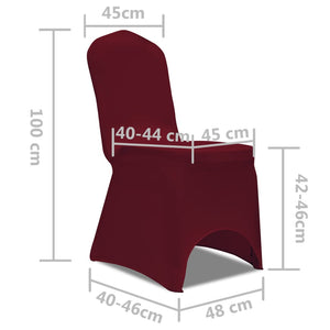 50 x Chair Cover Stretch Cover Bordeaux