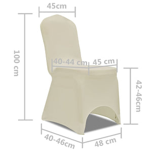 50 x Chair Cover Stretch Cover Cream
