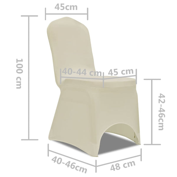 50 x Chair Cover Stretch Cover Cream