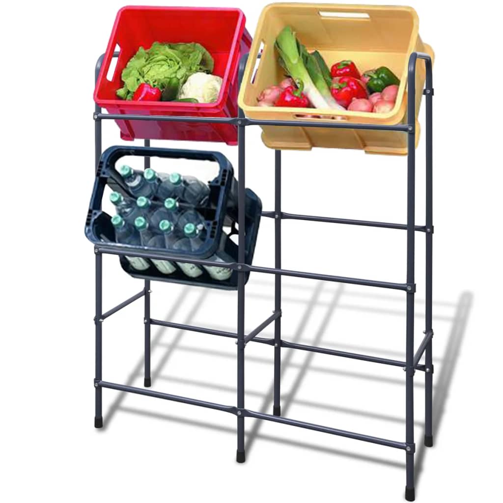 Steel shelf for 6 crates