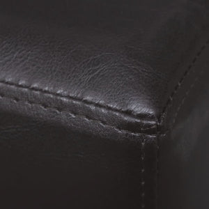 vidaXL Bench 139.5 cm Dark Brown Faux Leather
