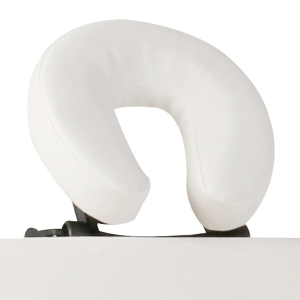 vidaXL 2-Zone Foldable Massage Table with Wooden Frame Cream White