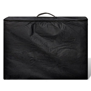 vidaXL Foldable 2-Zone Massage Table with Aluminum Frame Black