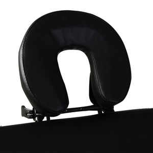 vidaXL Foldable 2-Zone Massage Table with Aluminum Frame Black