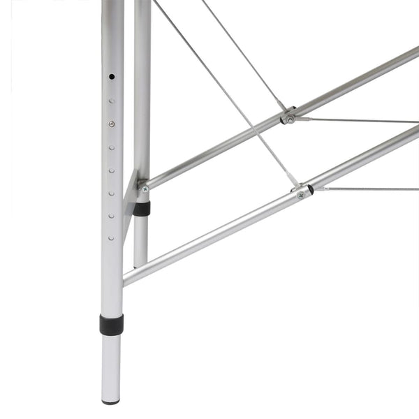 Massage Table with Aluminum Frame, Foldable 3-Zone Cream-White