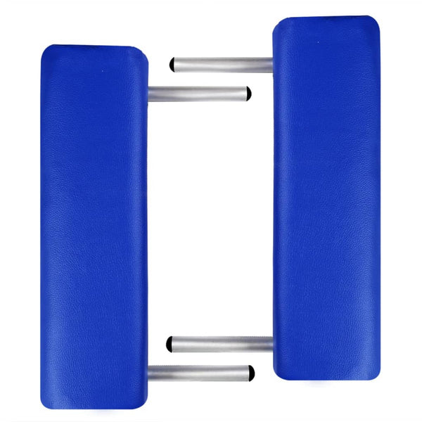Massage Table with Aluminum Frame, Foldable 3 Zones Blue