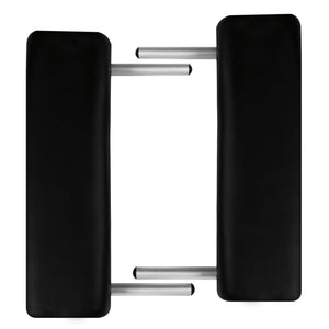 Massage table with aluminum frame, foldable, 3 sections, black